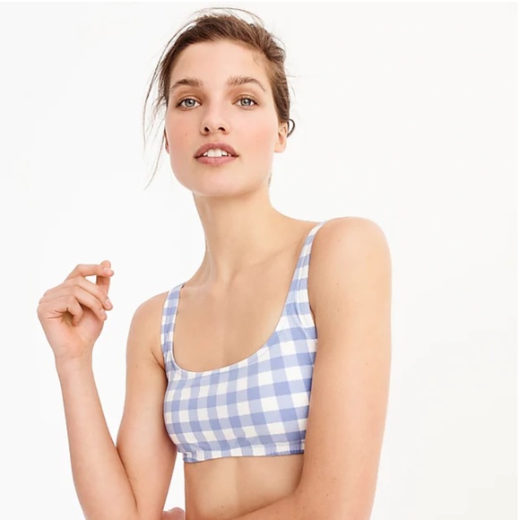 J. Crew Other - JCrew Scoop Bikini Top In Oversized Matte Gingham